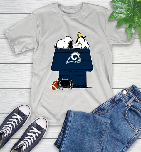 Los Angeles Rams NFL Football Snoopy Woodstock The Peanuts Movie T-Shirt