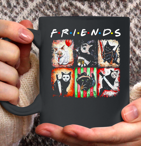 Horror Characters Cats Friends Halloween Ceramic Mug 11oz