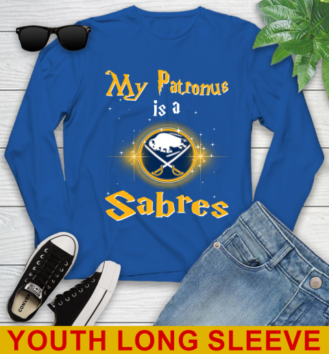 NHL Hockey Harry Potter My Patronus Is A Buffalo Sabres Youth Long Sleeve 10