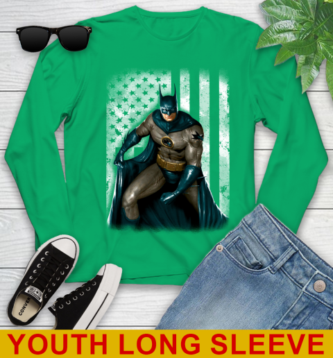 San Jose Sharks NHL Hockey Batman DC American Flag Shirt Youth Long Sleeve 7