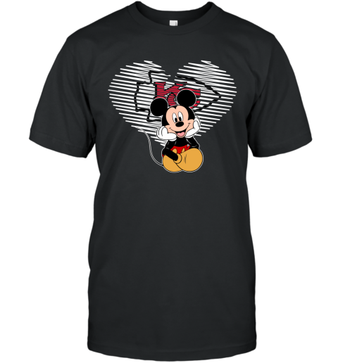 NFL Kansas City Chiefs The Heart Mickey Mouse Disney Football T Shirt -  Rookbrand