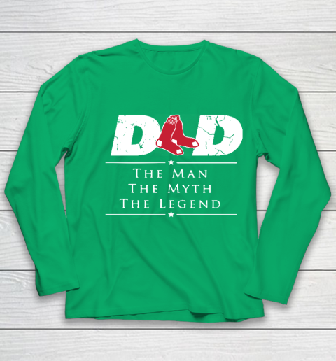 Boston Red Sox MLB Baseball Dad The Man The Myth The Legend Youth Long Sleeve 4