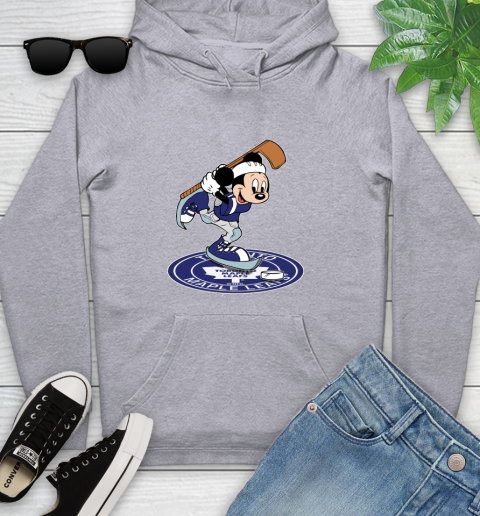 NHL Hockey Toronto Maple Leafs Cheerful Mickey Disney Shirt Youth Hoodie 6
