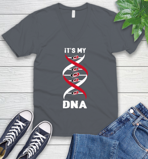 Carolina Hurricanes NHL Hockey It's My DNA Sports V-Neck T-Shirt 4