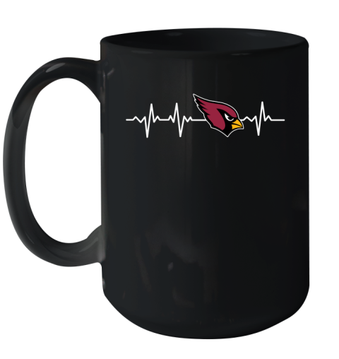 Arizona Cardinals NFL Football Heart Beat Shirt Ceramic Mug 15oz