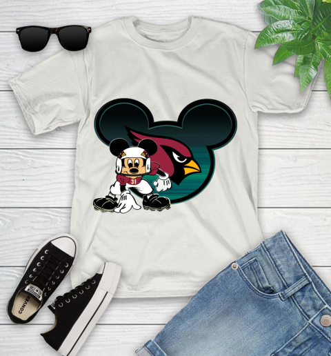 NFL Arizona Cardinals Mickey Mouse Disney Football T Shirt Youth T-Shirt 24