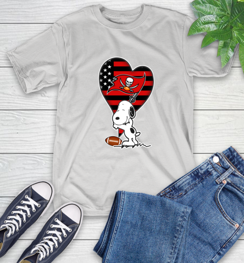 Tampa Bay Buccaneers NFL Football The Peanuts Movie Adorable Snoopy T-Shirt
