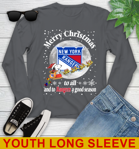 New York Rangers Merry Christmas To All And To Rangers A Good Season NHL Hockey Sports Youth Long Sleeve 9