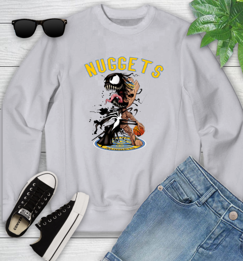 NBA Denver Nuggets Basketball Venom Groot Guardians Of The Galaxy Youth Sweatshirt 4