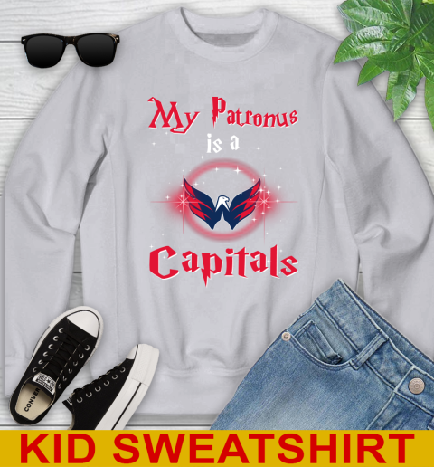 NHL Hockey Harry Potter My Patronus Is A Washington Capitals Youth Sweatshirt 3