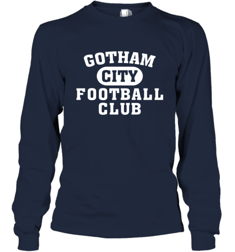 NEW YORK JETS GOTHAM CITY x7sq new york jets gotham city long sleeve tee 14 front navy