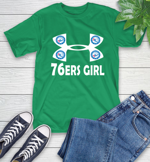 NBA Philadelphia 76ers Girl Under Armour Basketball Sports T-Shirt 7