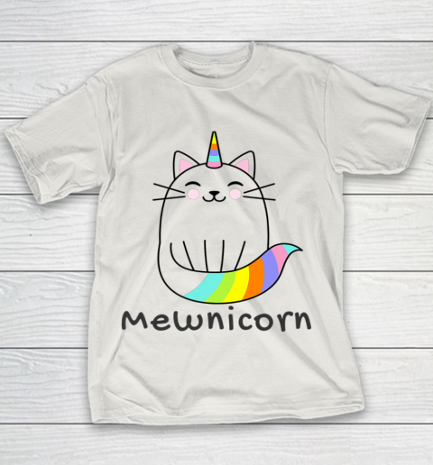 Mewnicorn Cute Clever Design Funny Unicorn Cat Boy Girl Youth T-Shirt