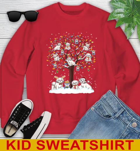 Maltese dog pet lover light christmas tree shirt 115