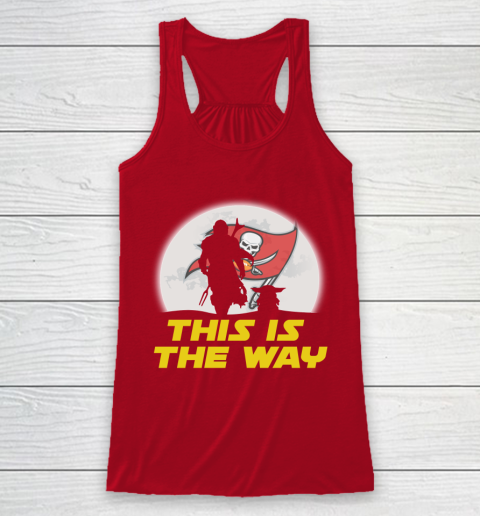 Tampa Bay Buccaneers NFL Football Star Wars Yoda And Mandalorian This Is The Way Racerback Tank 4
