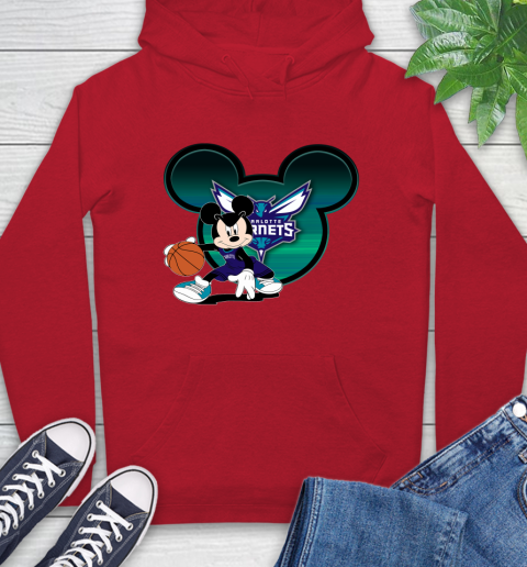 NBA Charlotte Hornets Mickey Mouse Disney Basketball Hoodie 10