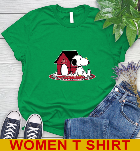 MLB Baseball MLB Baseball Arizona Diamondbacks Snoopy The Peanuts Movie Shirt Women's T-Shirt 6