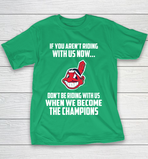 MLB Cleveland Indians Baseball We Become The Champions Youth T-Shirt 3