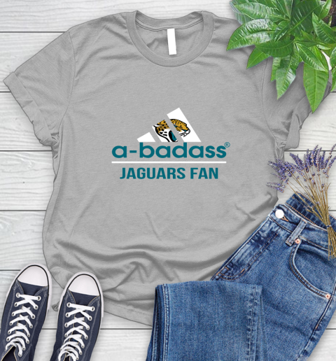 Jacksonville Jaguars NFL Football A Badass Adidas Adoring Fan Sports Women's T-Shirt 5