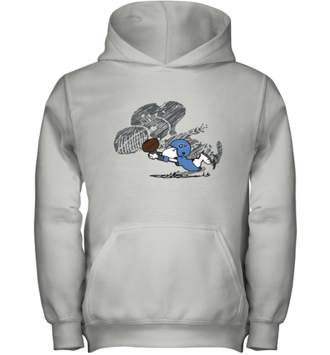 Tennessee Titans Snoopy Plays The Football Game r7lq tennessee titans snoopy plays the football game youth hoodie 43 front white