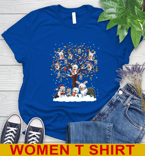 Old english Sheep dog dog pet lover light christmas tree shirt 94