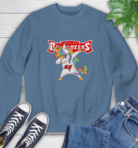 Tampa Bay Buccaneers NFL Football Funny Unicorn Dabbing Sports Sweatshirt 7