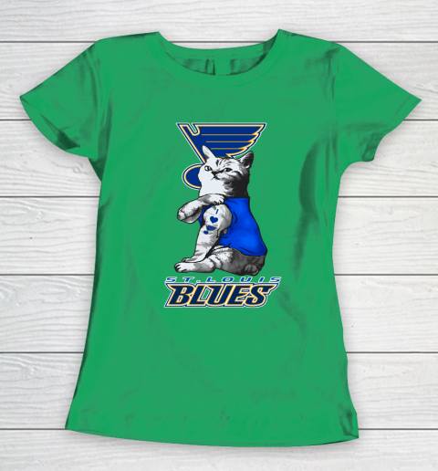 NHL My Cat Loves St.Louis Blues Hockey Women's T-Shirt 5