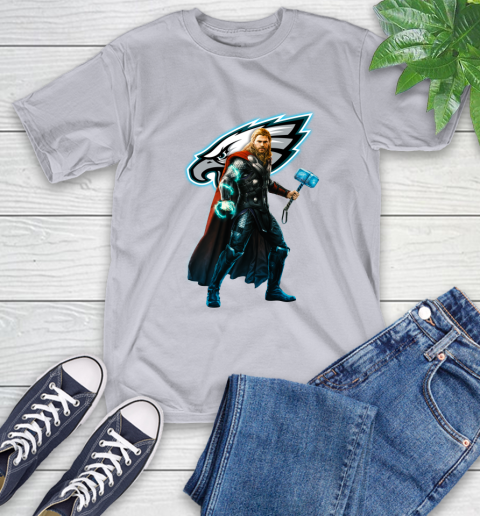 NFL Thor Avengers Endgame Football Philadelphia Eagles T-Shirt 6