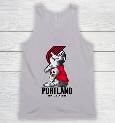 NBA Basketball My Cat Loves Portland Trail Blazers Tank Top 3