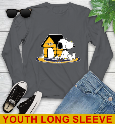 NHL Hockey Nashville Predators Snoopy The Peanuts Movie Shirt Youth Long Sleeve 9