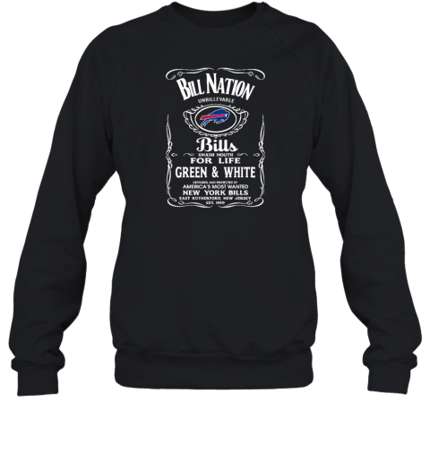 Bill Nation Unbillievable Football Buffalo Bills NFL Slogan Sweatshirt