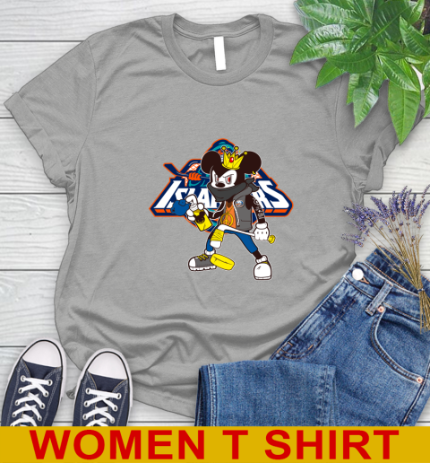 New York Islanders NHL Hockey Mickey Peace Sign Sports Women's T-Shirt 11