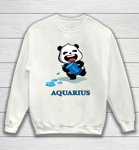 Aquarius Zodiac Panda Birthday Sweatshirt