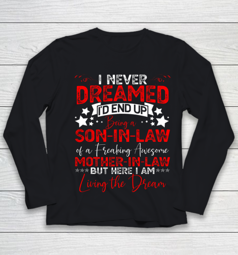 Son In Law Shirt Birthday Gift From Awesome Mother In Law Youth Long Sleeve