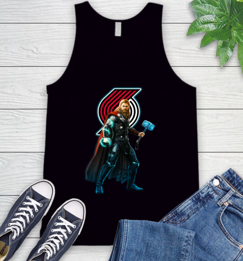 NBA Thor Avengers Endgame Basketball Portland Trail Blazers Tank Top 3 NBA Thor Avengers Endgame Basketball Portland Trail Blazers Tank Top - Image 3