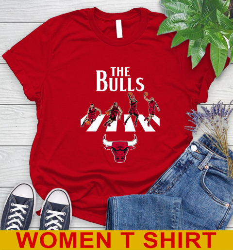 NBA Basketball Chicago Bulls The Beatles Rock Band Shirt Women's T-Shirt - Image 12