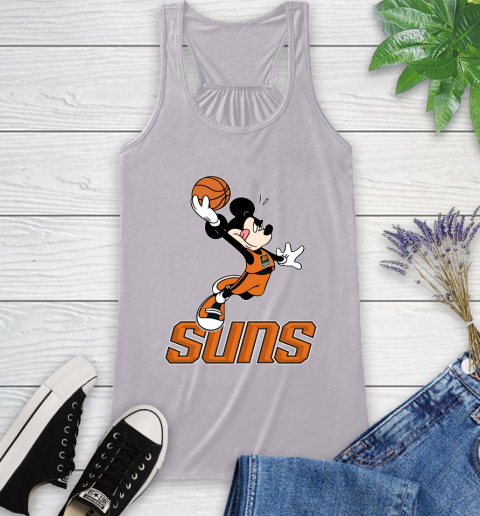NBA Basketball Phoenix Suns Cheerful Mickey Mouse Shirt Racerback Tank 5