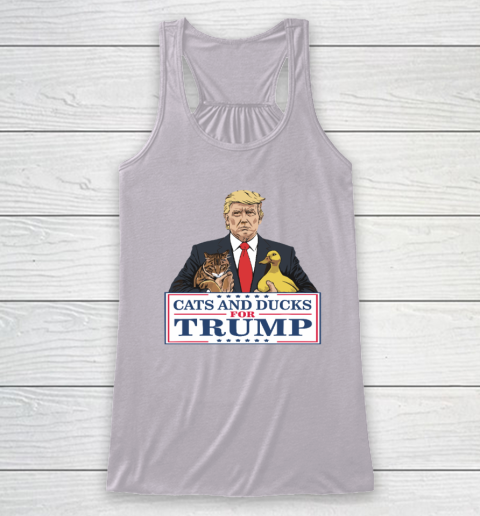 Cats And Ducks For Trump 2024 Kittens And Ducks For Trump Racerback Tank 2