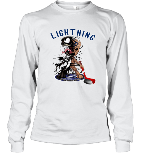 NHL Tampa Bay Lightning Hockey Venom Groot Guardians Of The Galaxy WYl93nHN3B4 long sleeve tee 14 95 151514 front white