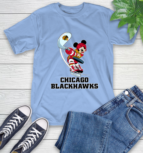 NHL Hockey Chicago Blackhawks Cheerful Mickey Mouse Shirt T-Shirt 12