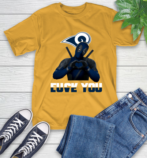 NHL Los Angeles Rams Deadpool Love You Fuck You Football Sports T-Shirt 2