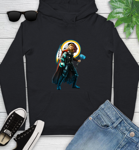 NFL Thor Avengers Endgame Football Washington Redskins Youth Hoodie 2