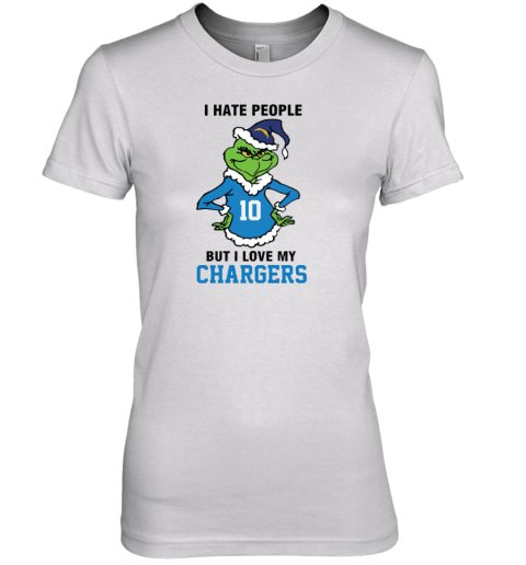 I Hate People But I Love My Los Angeles Chargers Los Angeles Chargers NFL Teams Premium Women's T-Shirt
