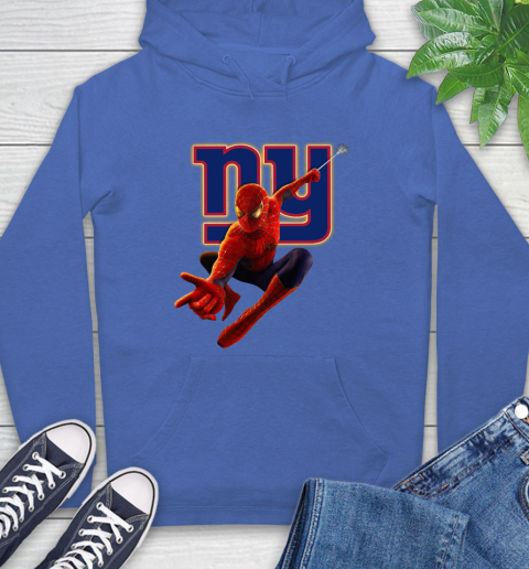 NFL Spider Man Avengers Endgame Football New York Giants Hoodie 9