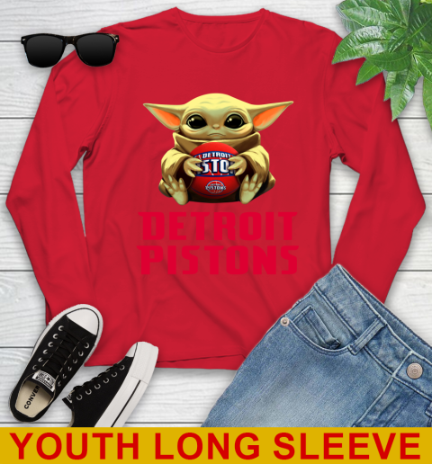 NBA Basketball Detroit Pistons Star Wars Baby Yoda Shirt 132