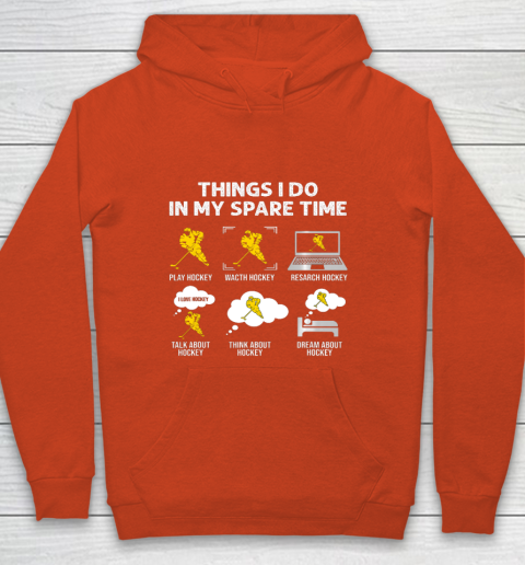 Things I Do In My Spare Time Hockey Ice Hockey Player Gift Youth Hoodie 3