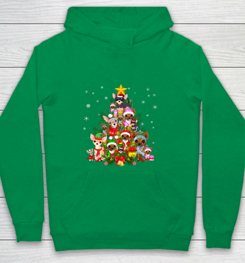 Chihuahua Christmas Tree T Shirt Xmas Gift For Chihuahua Dog Youth Hoodie 4