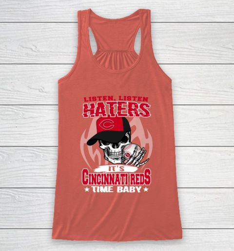 Listen Haters It is REDS Time Baby MLB Racerback Tank 3