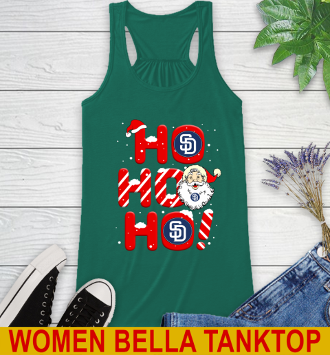 San Diego Padres MLB Baseball Ho Ho Ho Santa Claus Merry Christmas Shirt Racerback Tank 5