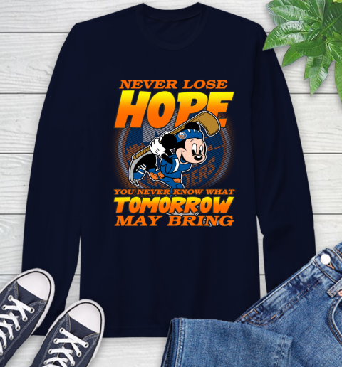 New York Islanders NHL Hockey ootball Mickey Disney Never Lose Hope Long Sleeve T-Shirt 3